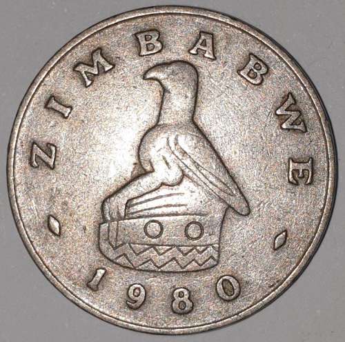 1980 - 20 CENT COIN - ZIMBABWE - (Copper-Nickel)
